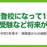 第13回：息子が不登校になって1年、高校受験など将来が不安